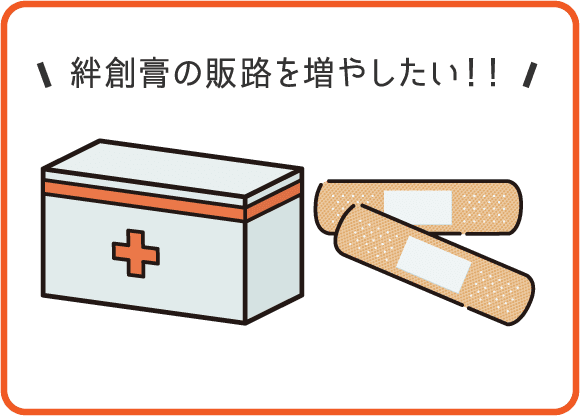 絆創膏の販路を増やしたい!!